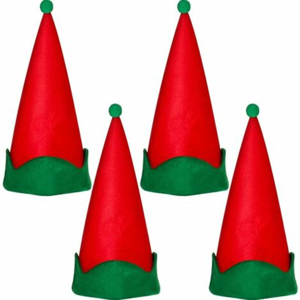 Bitar Röd filt tomte hattar jul tomte tomte hatt julfest kostym gynnar presenter tillbehör för tonåringar