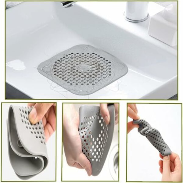 Silikoninen tyhjennyssuoja, tiskialtaan siivilä imukupilla, kylpyammeen cover siivilä, keittiön ja kylpyhuoneen siivilä