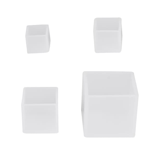 Firkantede silikone epoxy resin forme til DIY håndværk 4 stk