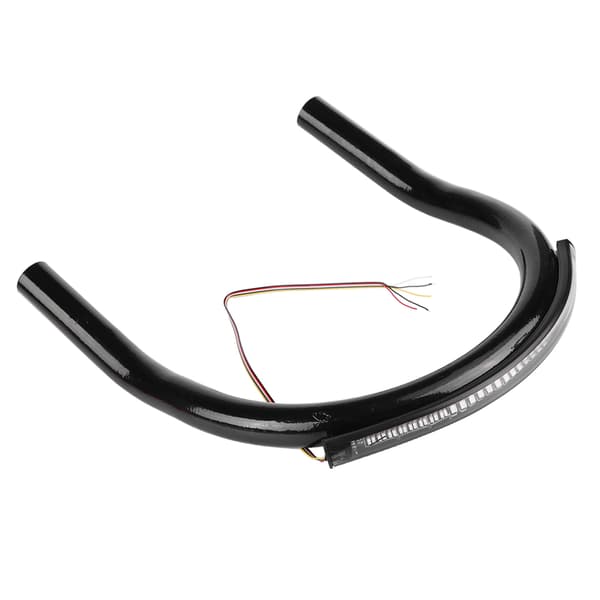 210 mm Motorcykel Bagerste Sæde Loop Rammebeslag med LED-lys DIY Tilbehør Sort Buet