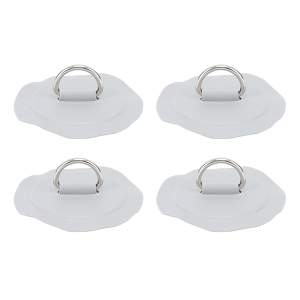 Letvægts Grå D Ring PVC Patch til Oppustelig Båd Surfbræt Stand Up Paddleboard 4 stk