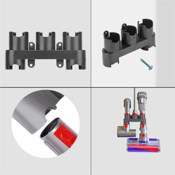 2 stk Vægmonteringsholder til Dyson V11 V10 V8 V7 Støvsuger, Vægmonteret Docks Station Tilbehør Opbevaringsholder til Dys