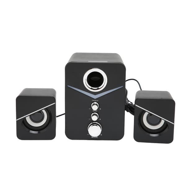 Bluetooth Computer Højttaler Dyb Bas 2.1 Kanal Mini Desktop Højttaler Sort Bryllupsfest