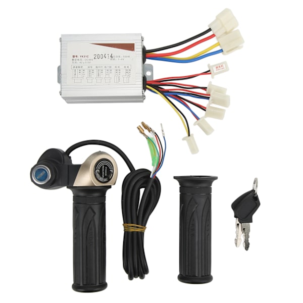 48V 500W E-sykkel Gasshåndtak Låsing Hastighetskontroller Kit med Strømdisplay