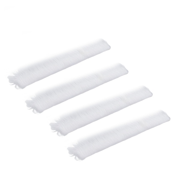6 stk hvitt kunstpels 2x60 tommer mykt og behagelig vaskbart kunstig loddent pelsstoff for DIY-håndverk og klesøm