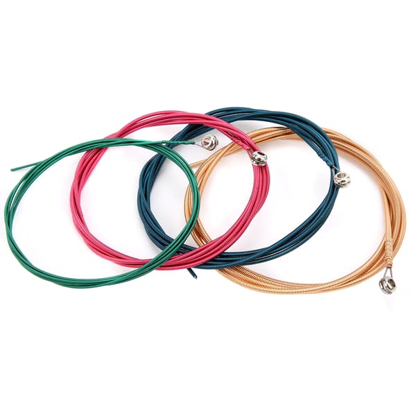 4-pack Akustiska Folk Elbas Gitarrsträngar Metall Ändkula Färg Ljust Starkt