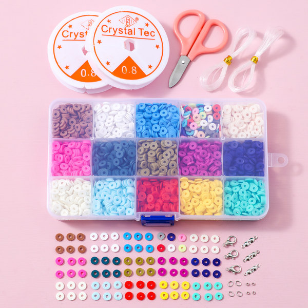 15 Grids Color Soft Clay Handgjord DIY Box