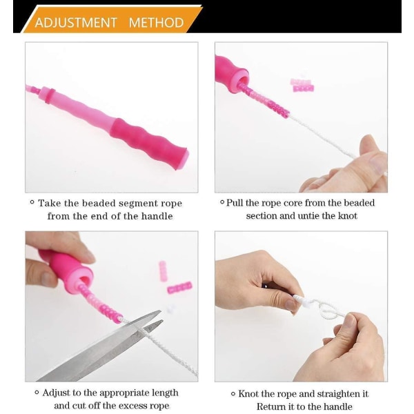 Hopprep med pärlor, hopprep för vuxna, justerbart hopprep, Doub Tangle Free Speed ​​​​Rope