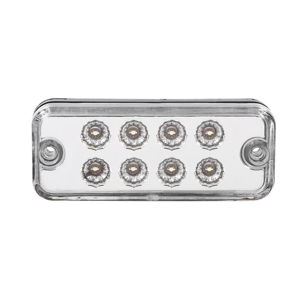6x 8 LED Klarering Sidemarkeringslys Indikatorlys Lastebil Tilhenger Hvit