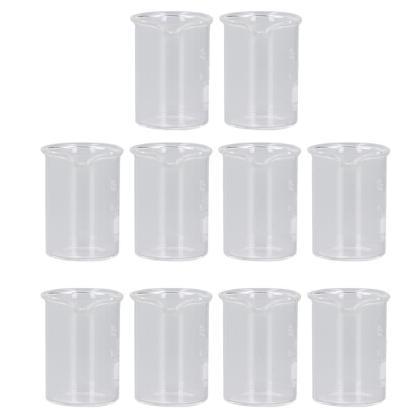 Lasipikarit, 10 kpl, 25 ml, mittakuppi asteikolla