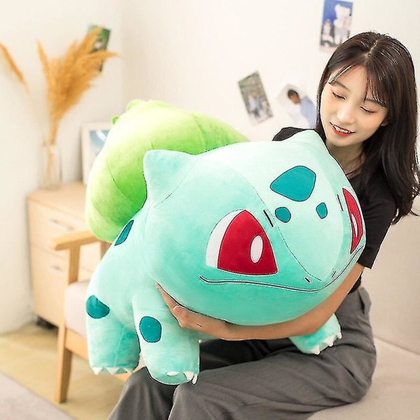 Stor storlek Bulbasaur fylld leksak Söt tomte plysch Kawaii docka presenter för barn Jul baby present - gose- och plyschdjur 45cm