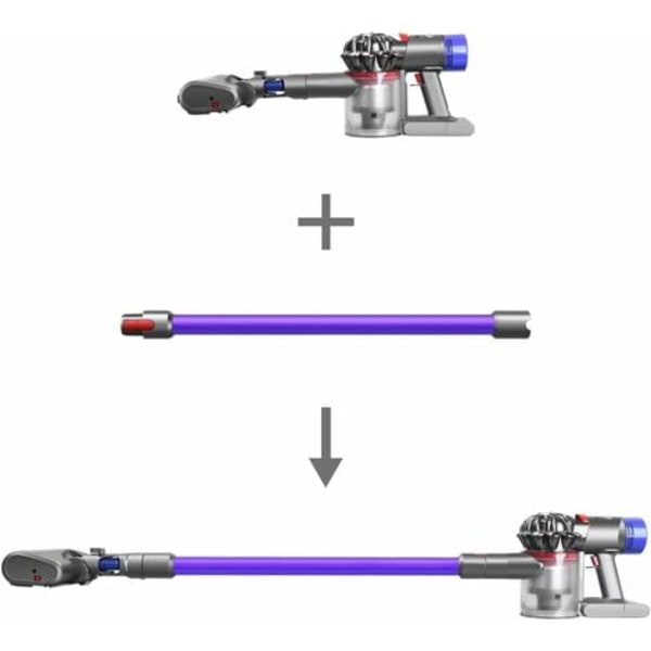 - Erstatningsrør for Dyson v11 V10 V7 V8 trådløs støvsuger (lilla.)