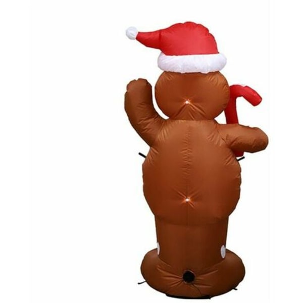 Julträdgårdsdekoration Självuppblåsbar pepparkaksman med godisrör Perfekt dekoration LYCXAMES