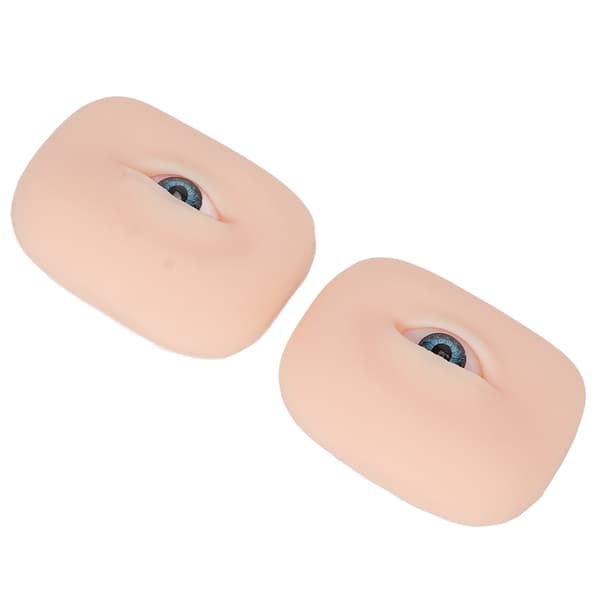 Blå 5D Fleksibel Silikone Øjenmodel til Piercing Sutur Makeup Træningsøvelse