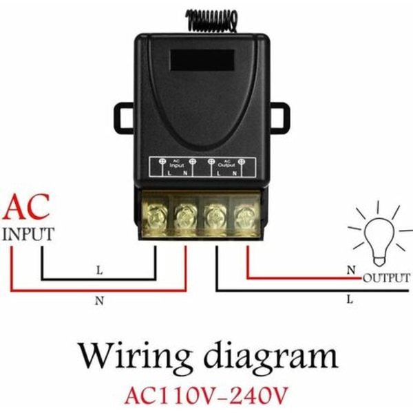 AC 110V/120V/240V/40A trådlös fjärrkontroll, trådlös RF-omkopplare för hushållsapparater, pump, taklampor och el