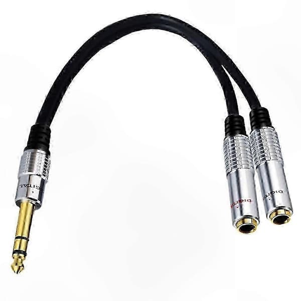 TRS Stereo til Dobbelt TS Mono Y Splitterkabel, 6,35 mm 1/4 tomme Adapter til Lydforbindelse