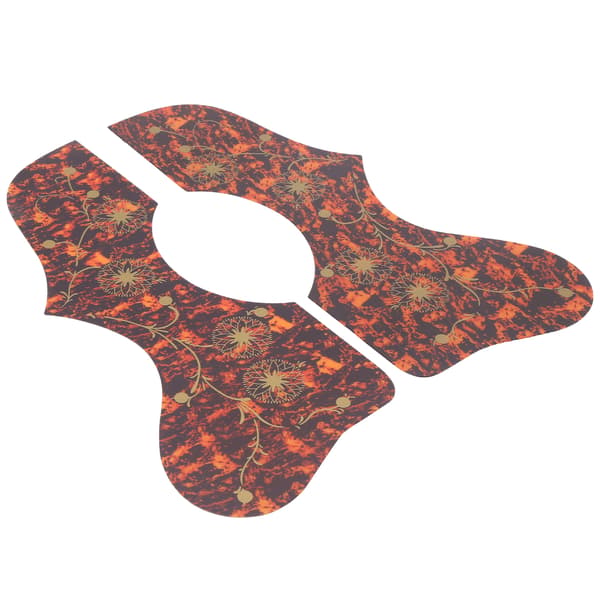 2 st Gitarr Skydd Anti-Rep Plektrumskydd Stränginstrument Plastskyddsplatta Brun