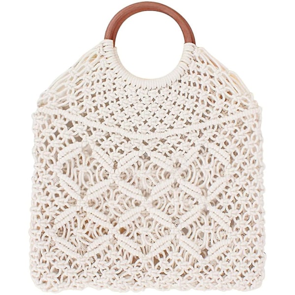 Mesh hollow kudottu laukku white
