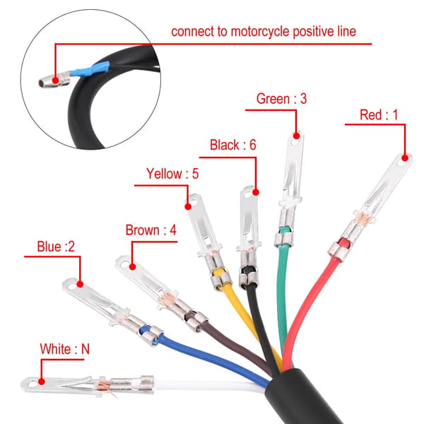 Universal Motorcykel 6-trins Digital Gearindikator Gearskiftende Sensor Gear Display