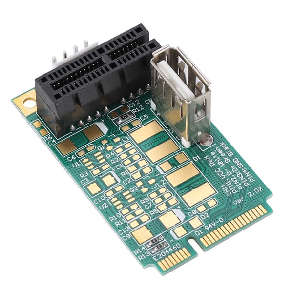 Mini PCI-E till PCI Express 1X Slot Adapter Riser-kort Test PCI-E 4X/8X/16X