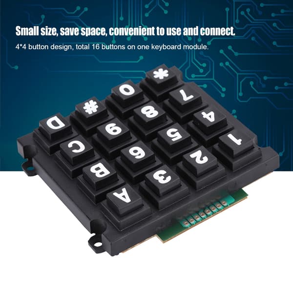 Tangentbordmoduler med 16 tangenter 4x4 Tryckknappar Extern Stor Knappsats för MCU