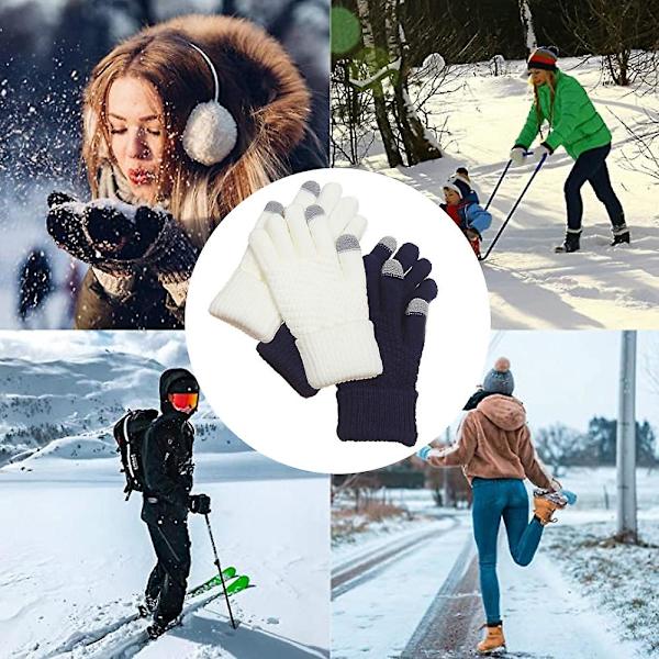 Vinter Touchscreen Handskar Varmstickade handskar Elastiska manschett Vinterhandskar style 4