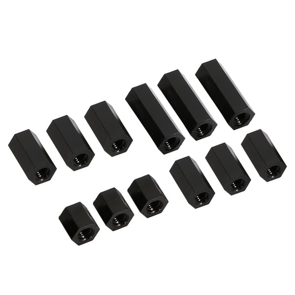 Nylon sekskant hann avstandsstykke rundt hode skrumutter sett - 100 stk M2 M3 M4