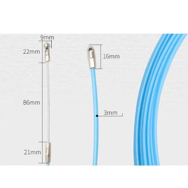 Elektriker trekketrådgjenger med rullehode, blå rørtrådsett trådgjengerCatherine, (30m)
