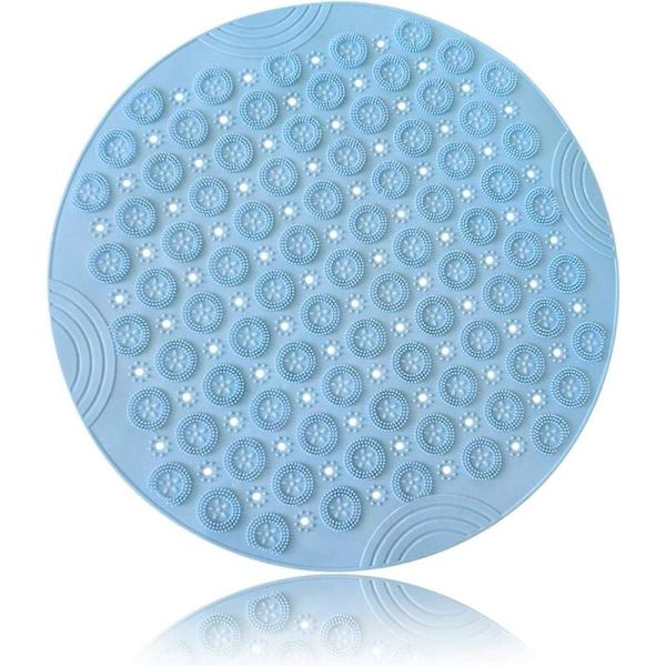 Sininen kristalli piikki 55*55cm pyöreä lattiamatto antibakteerinen jalkahieronta jalkatyyny kestävä ja homeenkestävä, WC