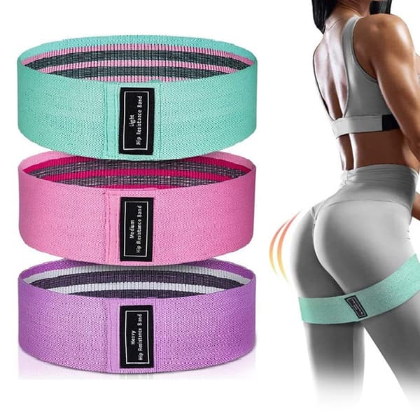 3 st Cirkelformade Hip Resistance Band, Halksäkra, Elastiska, Djup Knäböj, Träning