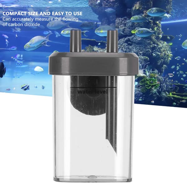 Bärbar Mini CO2 Bubbelräknare för Akvarier med Stark Sugkopp