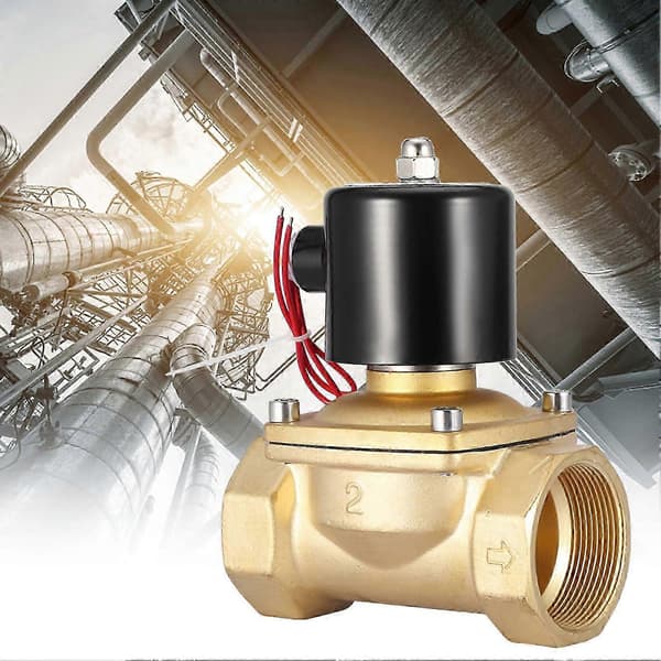 220VAC normalt lukket messing elektrisk magnetventil DN50 2[ht]
