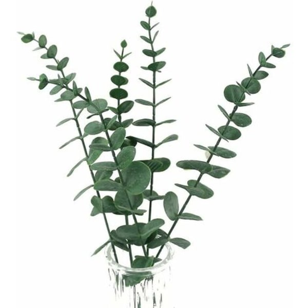 Stk Real Touch Leaf Kunstig Eucalyptus Stængel Fake Eucalyptus Bryllupsbuket Centerpiece Home Decor (grøn)