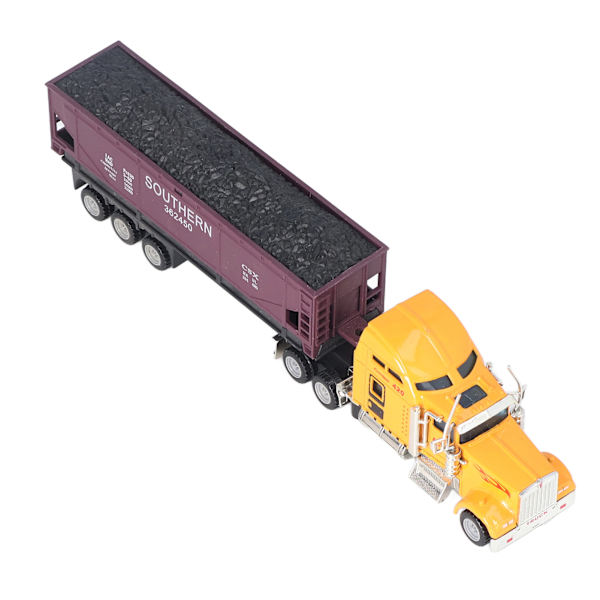 1:65 Pull Back Trucks Realistisk Utsökt Interaktiv Alloy Pull Back Transportbilar Modellleksak för Barn 1