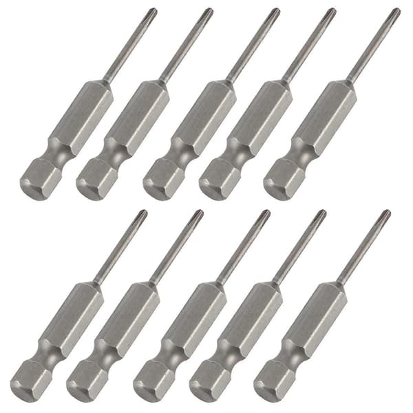 10 stk. elektriske skruetrækkerbits kryds med magnetiske hærdede tilbehør S1/4 2mm