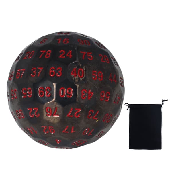 Metal Polyhedral Terninger 100 Sider Tunge Lyse Farver Rollespil Polyhedrale Terninger Sort Rød