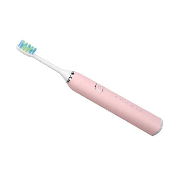 Smart elektrisk tannbørste 5 moduser IPX7 vanntett 1200mAh ladebase reisehode rosa