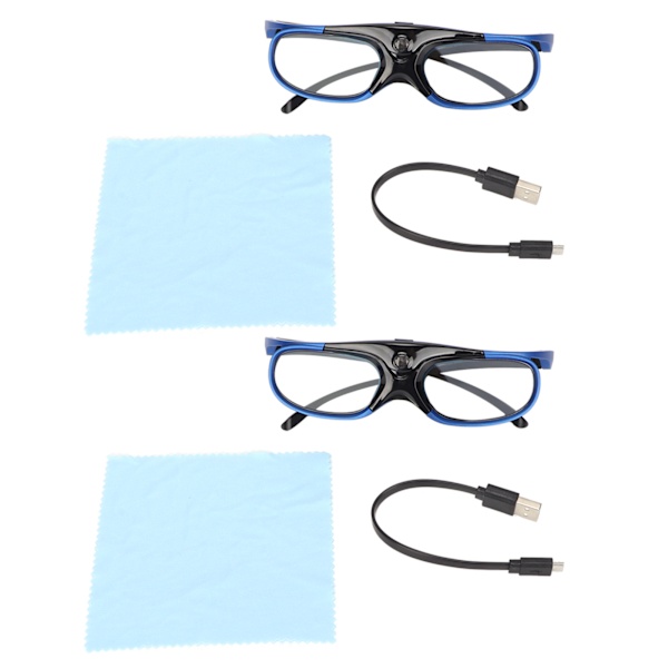 Genopladelige 3D Active Shutter-briller til DLP Link 3D-projektorer