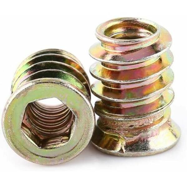 Pakkaus 30 kpl M6 sinkkiseoksesta kierretty kuusiomutteri, sinkkiseoksesta valmistettu mutterivalikoima (M6*15mm)