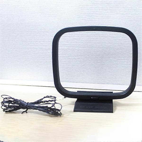1 STK FM AM Loop Antenne for Mottaker med 3-pins Mini-kontakt for Sony Sharp Chaine Stereo AV-mottaker[ht]