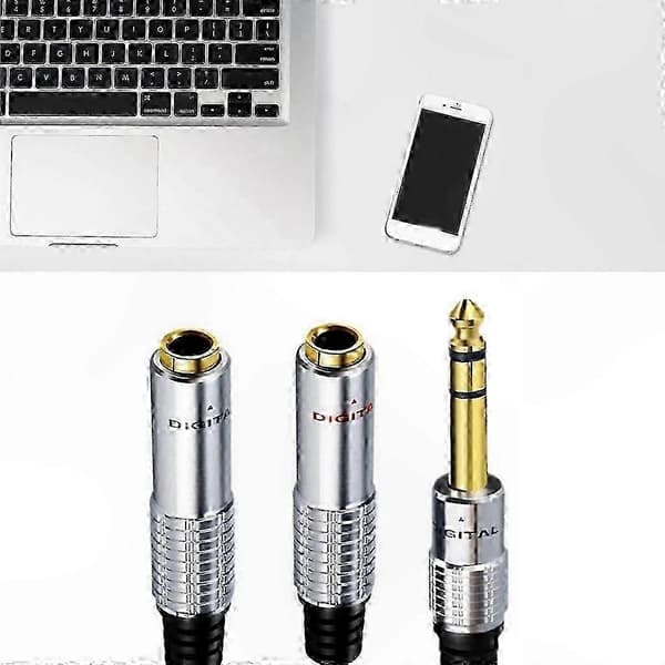 TRS Stereo til Dobbelt TS Mono Y Splitterkabel, 6,35 mm 1/4 tomme Adapter til Lydforbindelse