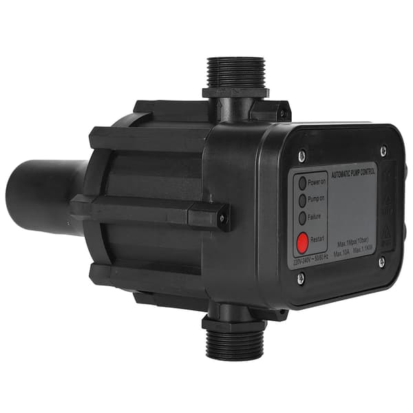 Svart 220V Automatisk Tryckregulator Självsugande Vattenpump