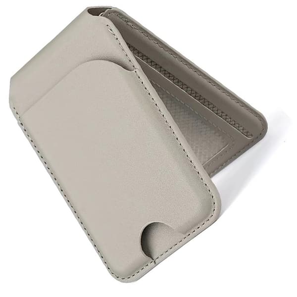 Universal Magsafe Magnetisk Kortholder med Roterbart Stativ - Kompatibel med iPhone og Android Grå Grey 78