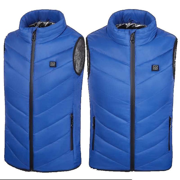 Uppvärmd väst, unisex uppvärmda kläder för barn 120cm Blue