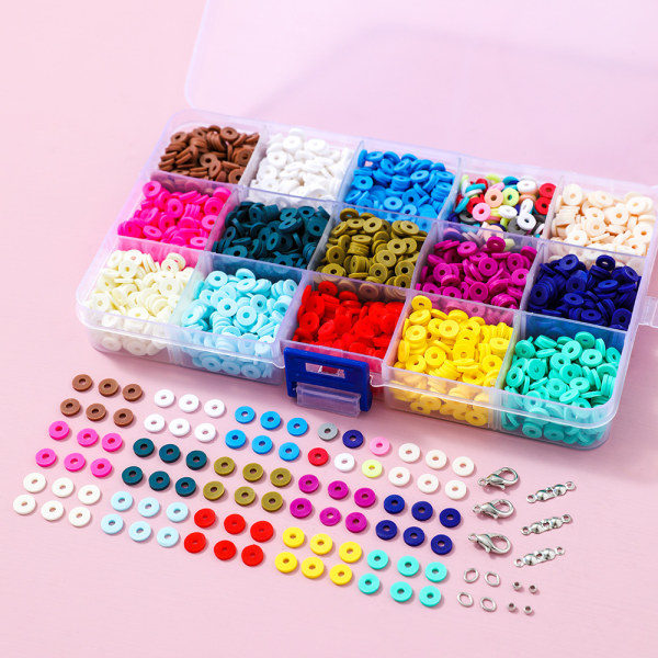 15 Grids Color Soft Clay Handgjord DIY Box
