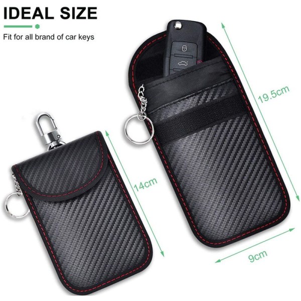 2 set RFID- case, RFID-vastainen auton avainpussi, RFID- case avaimettomille auton avaimille, Anti-The