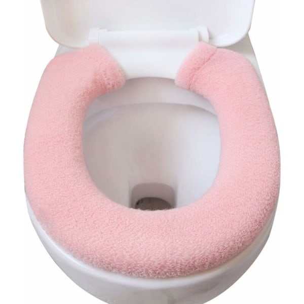 Rosa knapp toalettsete toalettsete toalettsete universal høyelastisk toalettsete avtakbart og vaskbart,