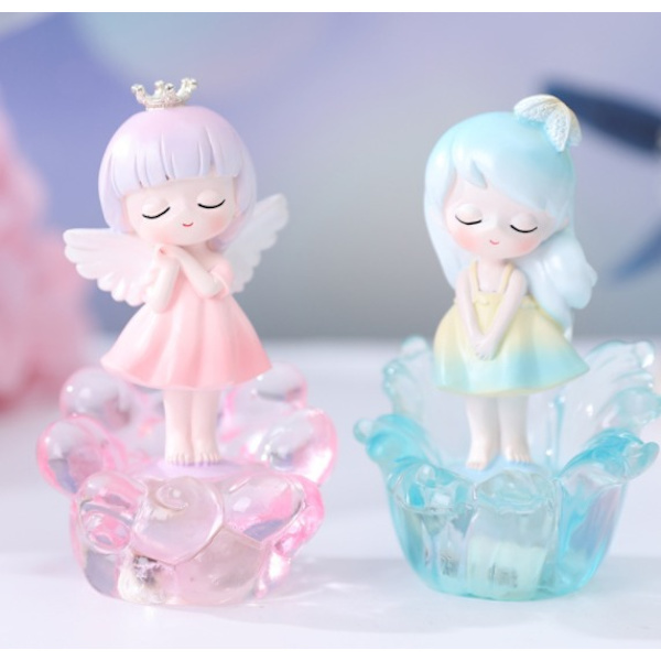 Angel Girl Blind Box Doll Figuuri Tytön sydänlahja parhaille ystäville Syntymäpäivälahja (Satunnainen 1),