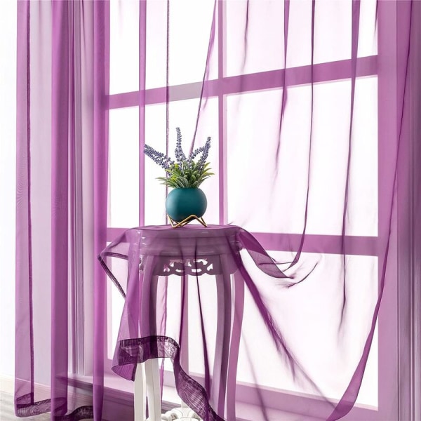 2 stycken modell QZ--61#【54 B x 63 L*in】140x160 stycke gardintyg ljustransmissionsskärm