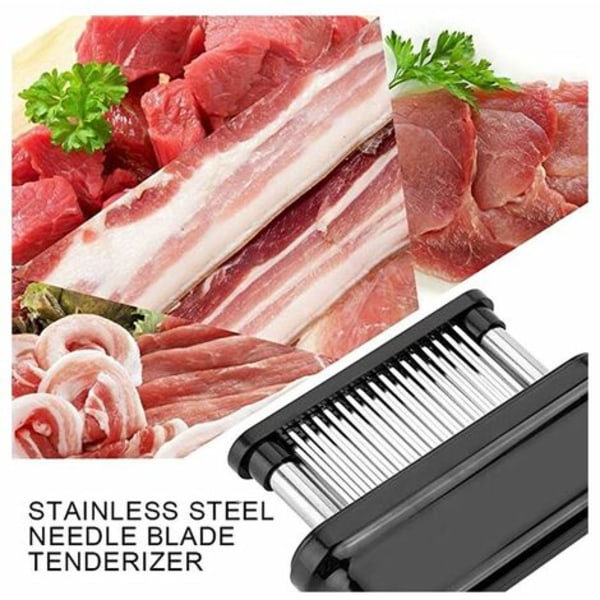 Köttmörare med 48 nålar i rostfritt stål, Köttmörning Köttmörare köksredskap för mörning av nötbiff